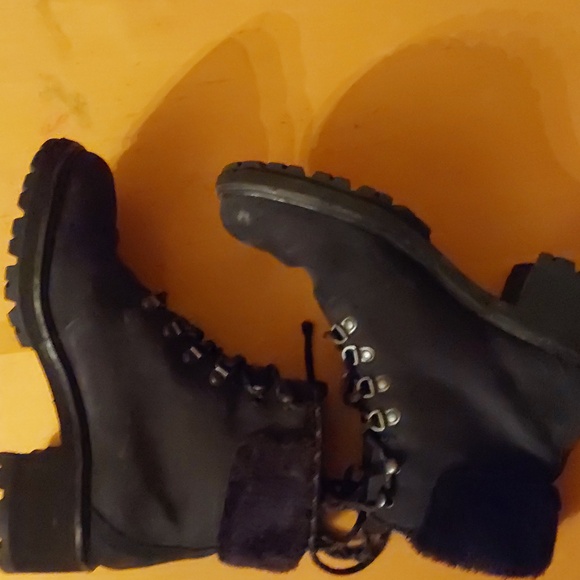 WOMENS TIMBERLAND GEELED BOOTS SUZE 8,5 BLK/ GRAY FADED - Picture 3 of 7